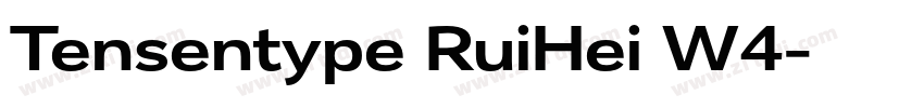 Tensentype RuiHei W4字体转换